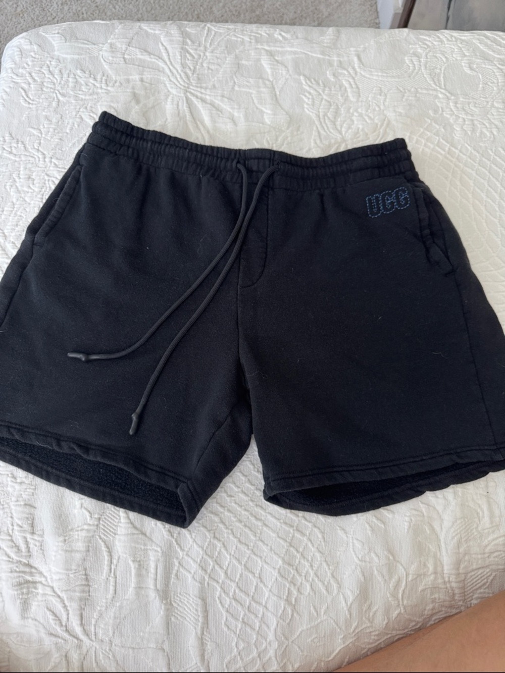 UGG Black Fleece Lounge Shorts